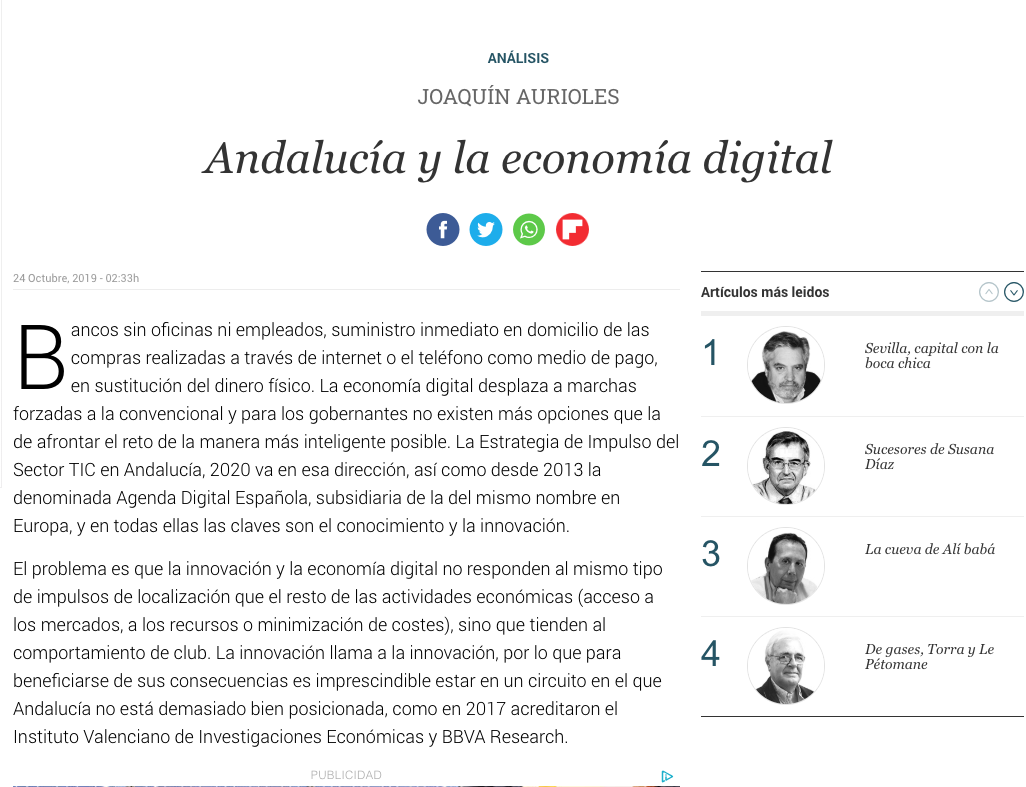 Andalucía y la economía digital