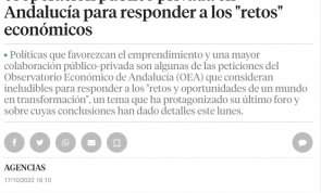 El OEA pide políticas para emprender y cooperación público privada en Andalucía para responder a los retos económicos