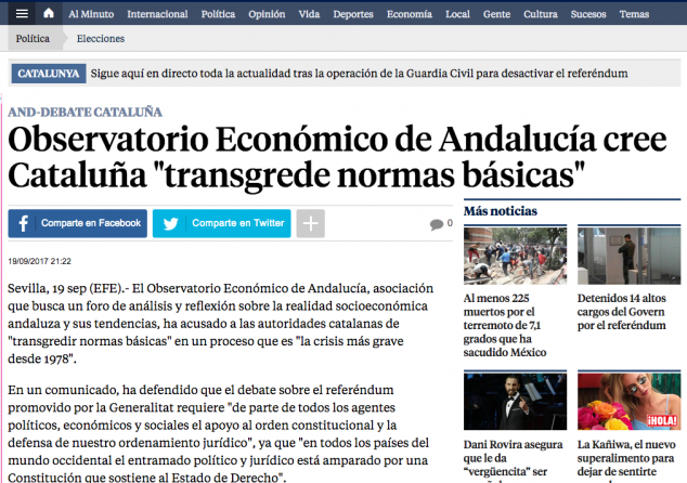 Imagen de la noticia en el periodico digital de La Vanguardia